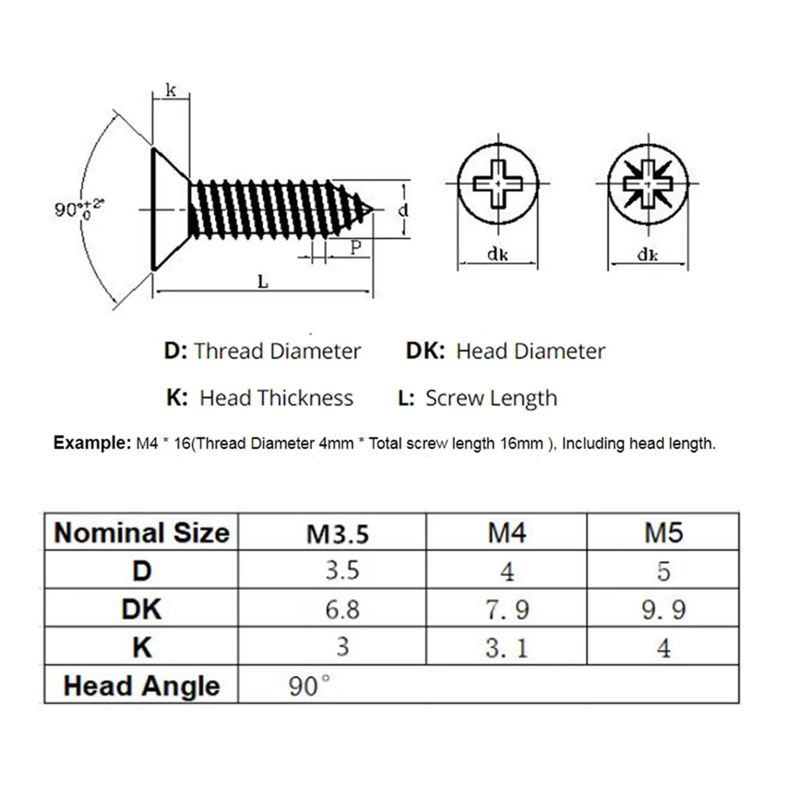 50-300 pz Zinco Croce Incasso Svasata Fibra di Truciolare Viti Rivestito a Testa Piatta Autofilettanti Vite for Legno M3 M3.5 M4 M5(40mm,M3.5 (200pcs))