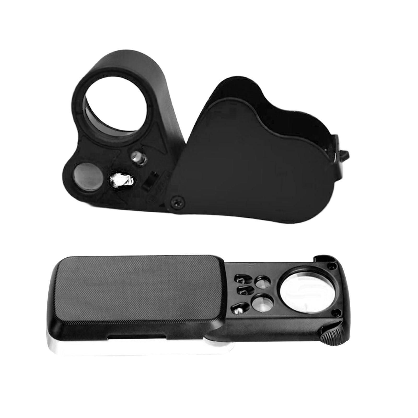 jiahesuw Easy Carry Jeweler Loupe with LED Light Pocket Size Stone Magnifier Small Jewelry Magnifier for Jewelry Coin & Stamps