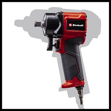 Einhell TC-PW 610 Compact basınçlı hava darbeli matkap (maks. 8 bar, maksimum tork 610 Nm, 1/2 inç dört köşe tahrik, sol/sağa dönüş, çanta içinde teslimat, 3 lokma dahil)