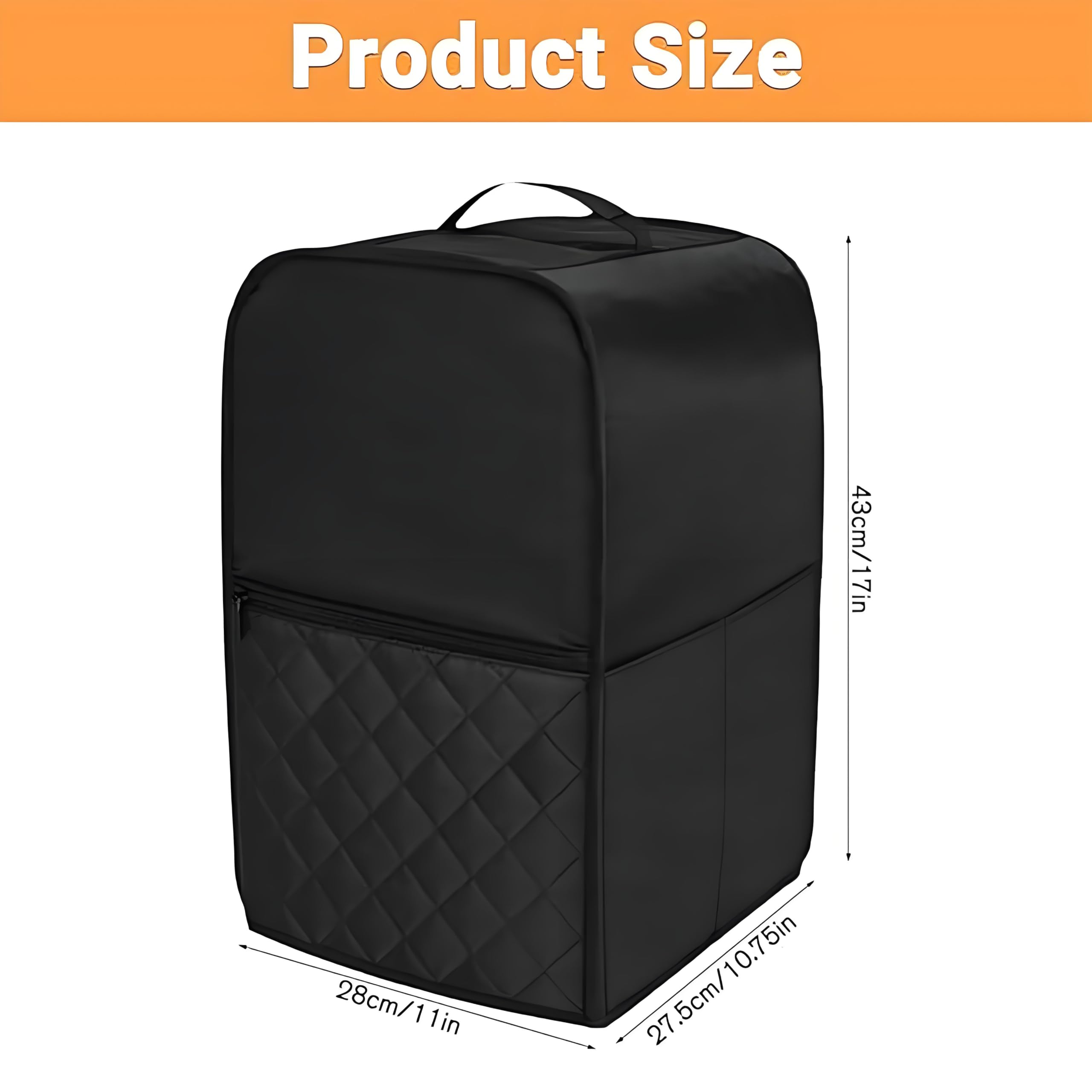Begonia Couvercle de sorbetière pour Ninja Creami NC501EU, NC301EU, NC299EU, Ninja Anti-poussière, Ice Cream Maker, Accessoires de machine à crème glacée, capuchons étanches 43 x 28 x 27,5 cm