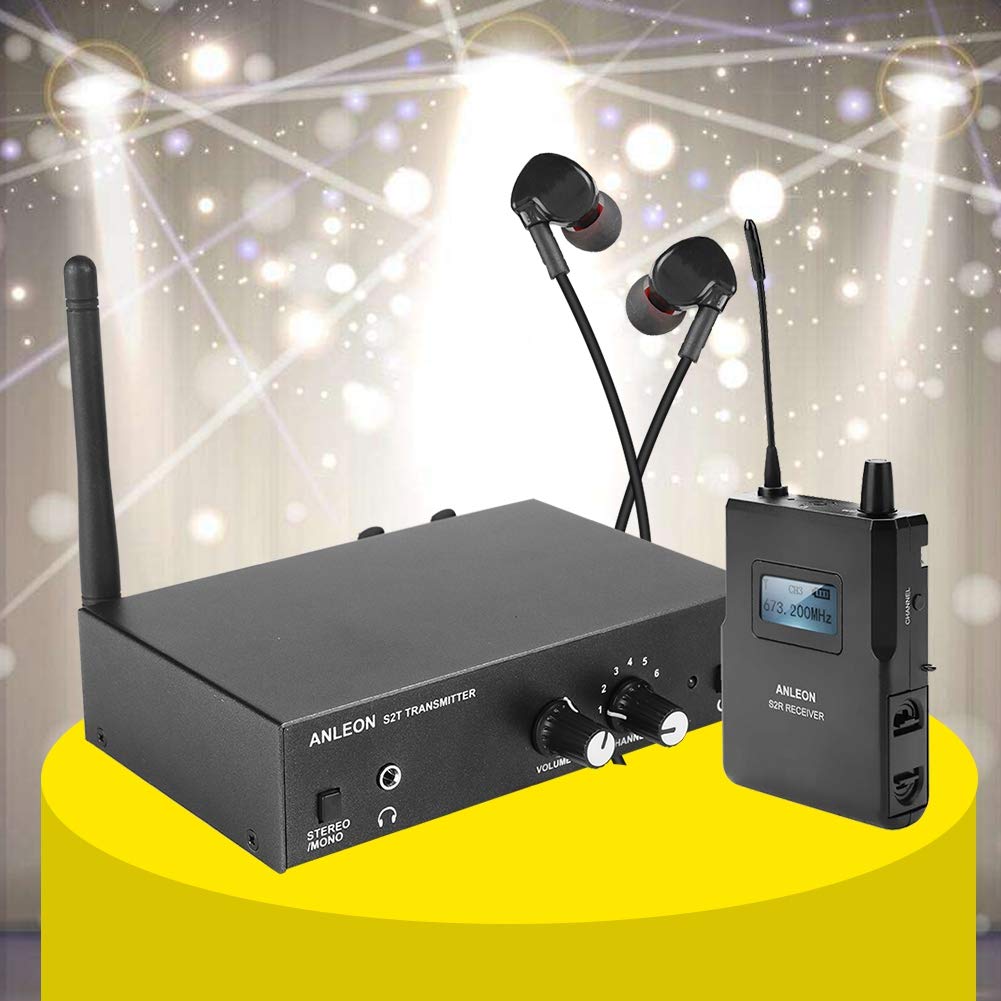de Monitor inalámbrico estéreo UHF S2 intrauditivo Transmisor y Receptor 100 240V(Enchufe de la UE) in Ear System