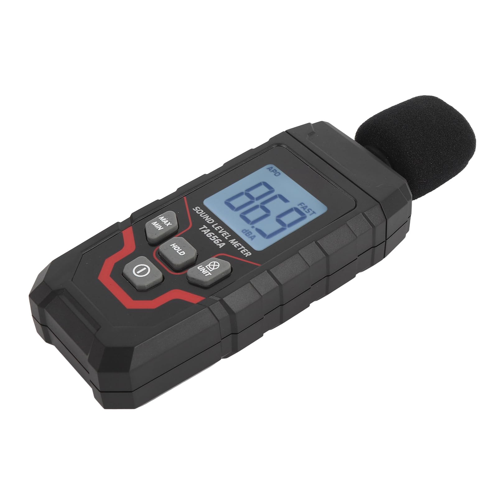 Cyfrowy Miernik Decybeli, Przenośny Miernik Poziomu Dźwięku, Przenośny Miernik SPL od 30,0 do 130 DBA z Podświetlanym Ekranem LCD, Czytnik Decybeli Hałasu, Tester Dźwięku, Sprzęt