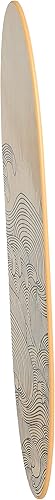 Miniatura 3 de Creative Co-Op Decoración de pared decorativa costera para tabla de surf, diseño ondulado superpuesto sobre madera natural, se cuelga vertical u