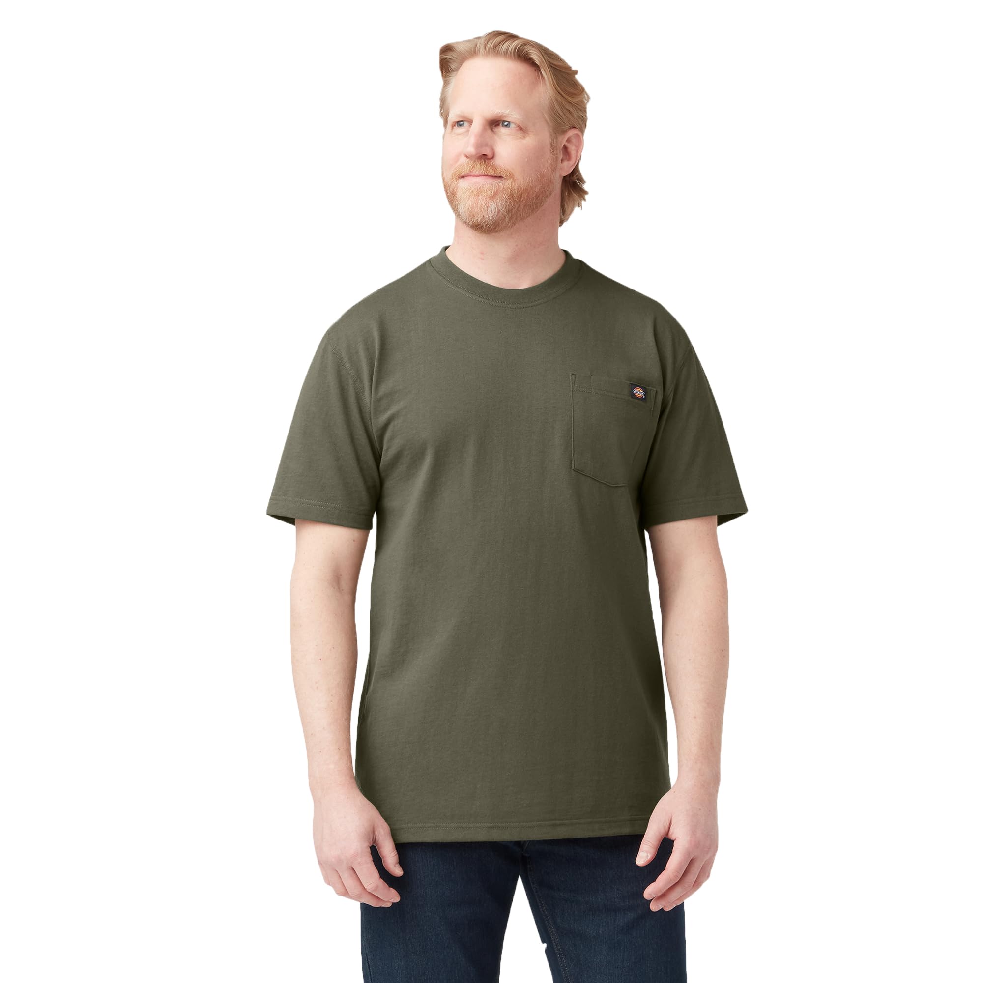 Dickies Men's Heavyweight Crew Neck Short Sleeve Tee Big-tall Undershirt, Military Green, 3XL UK