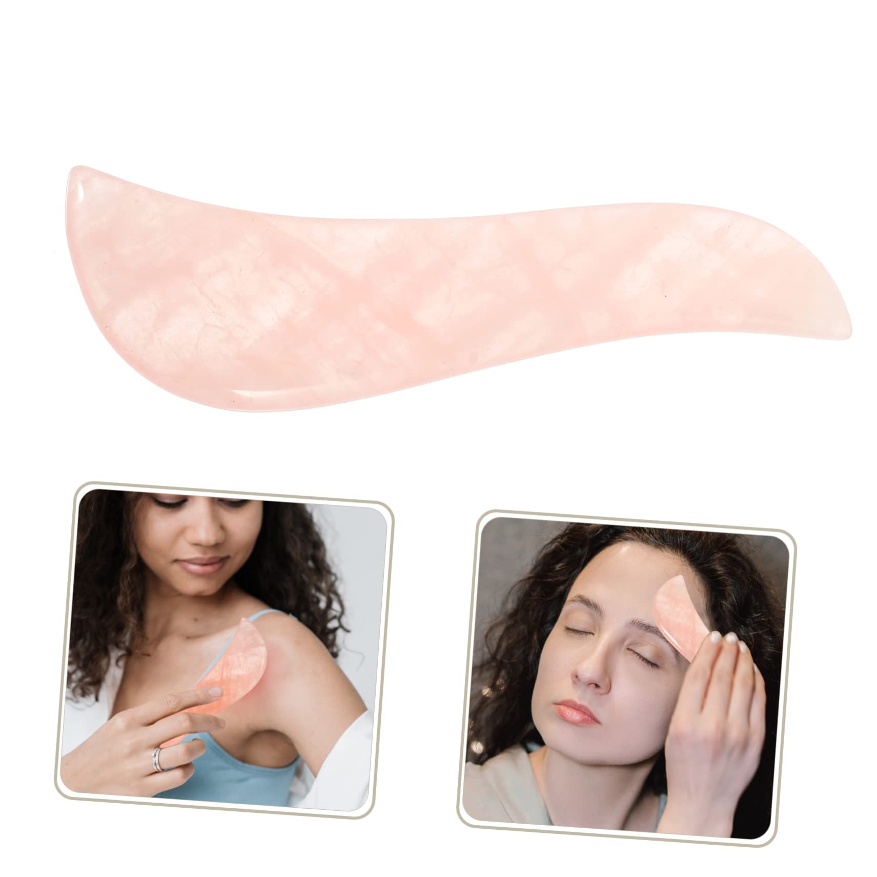 minkissy 4 piezas de jade tabla de raspado Jade Gua Sha herramienta piedra Gua Sha raspado placa de raspado facial masajeador facial masaje jade herramienta de masaje raspado piedra rosa cristal jade