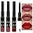 evpct 3Pcs Mauve Neutral Light Rosey Nude Blue Red Matte Liquid Lipstick and Lip Liner Stain Sets for Women, Long Lasting 24 Hours Matte Lipstick labiales matte larga duracion 24 mate originales