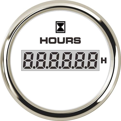 Miniatura 6 de 52mm(2") Hour Meter Gauge for Marine Boat Car Motorcycle Hour Gauge Timer Gauge 9-32V IP68 Waterproof 7 Color Backlight