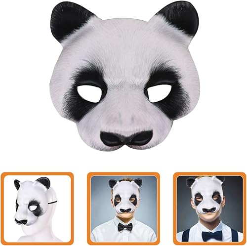 Miniatura 2 de Máscara de media cara de animal, fiesta de máscaras, disfraz de cosplay para mujeres y hombres, máscaras de panda de animales, máscaras de cosplay,