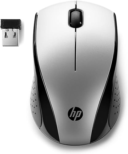 HP Mouse inalámbrico X3000 G3 plateado batería de hasta 15 meses rueda de desplazamiento empuñaduras laterales para control apto para viajes LED
