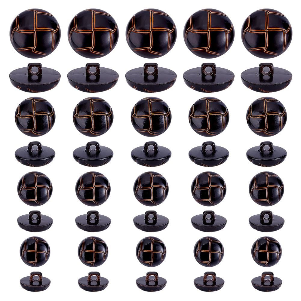Boutons en cuir à tige football marron lot de 60 pour réparer facilement vos vestes et uniformes