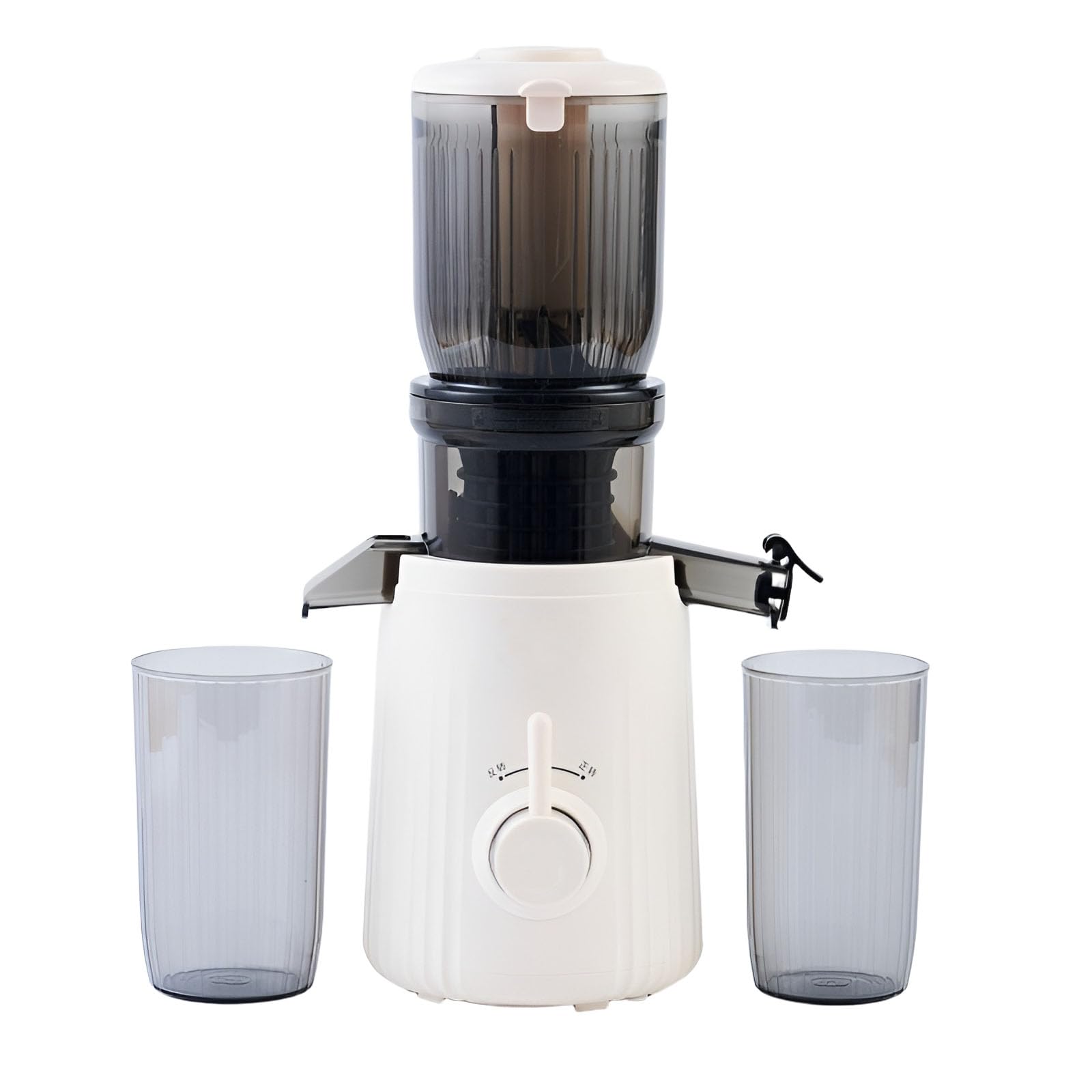Exprimidor centrífugo, extractor de jugo totalmente automático con canal de alimentación de 104 mm de ancho, fácil de limpiar para cítricos y frutas