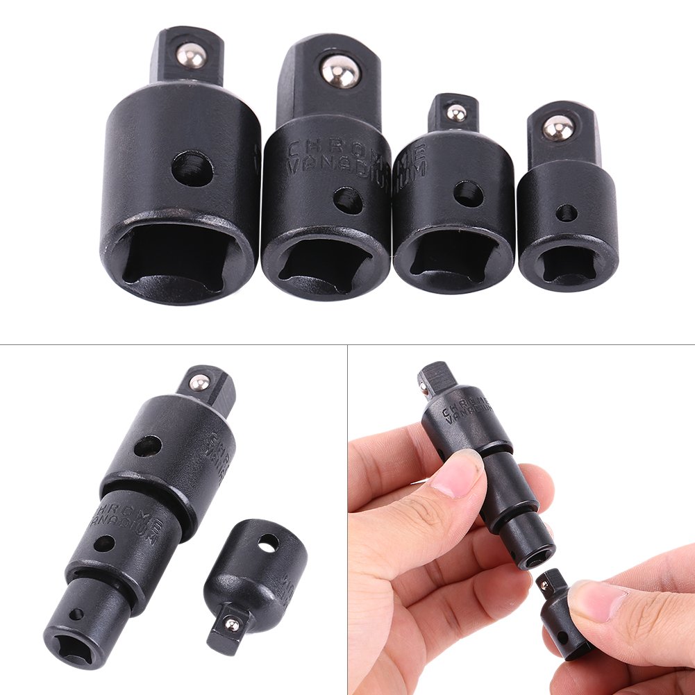 Reductores Para Sockets Juego De 4 Adaptadores Reductores De Impacto | De 1/2 A 3/8 | Para Llaves De Impacto CR-M | Material Resistente Reductores 1/2 A 3/8 Impacto Cr-m