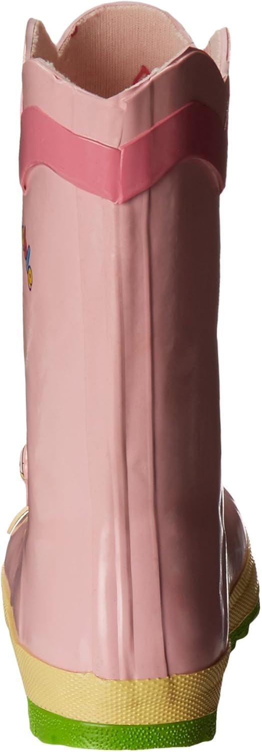 Kidorable Lotus Flower Yellow and Pink Natural Rubber Rain Boot