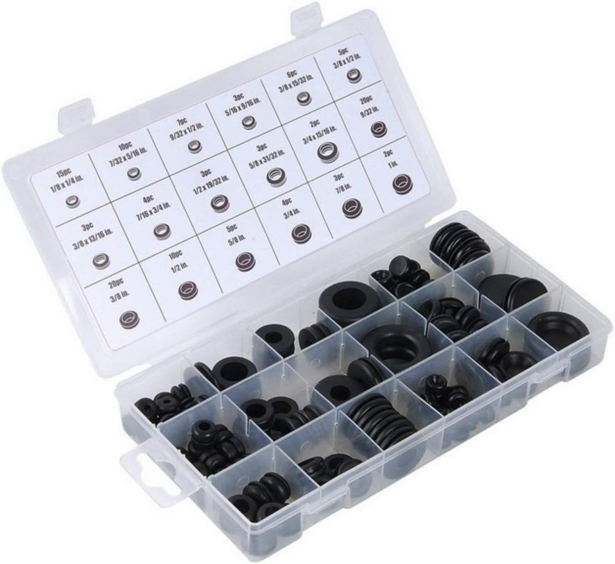 Rubber Grommet Assortment Set (125 Piece)
