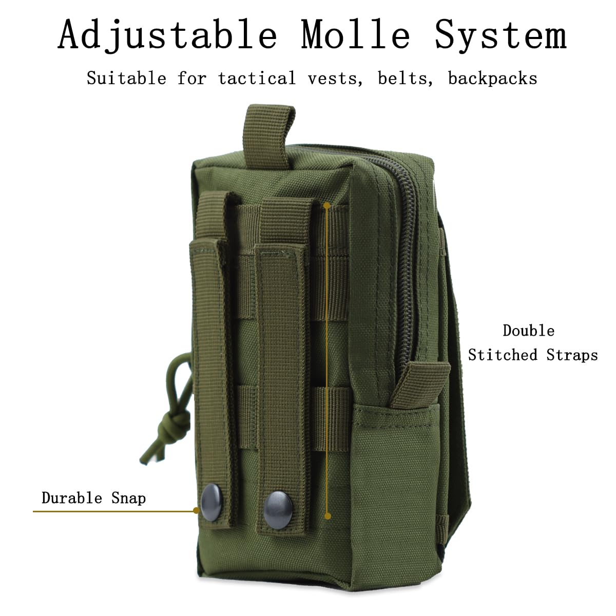 Marsupio Tattico Militare Molle Porta Cellulare da Cintura Uomo Tactical Marsupio da Cintura Borsa da Cintura Borsello da Cintura Sacchetto Porta Telefono Cintura EDC Pouch per Sportivi-Verde
