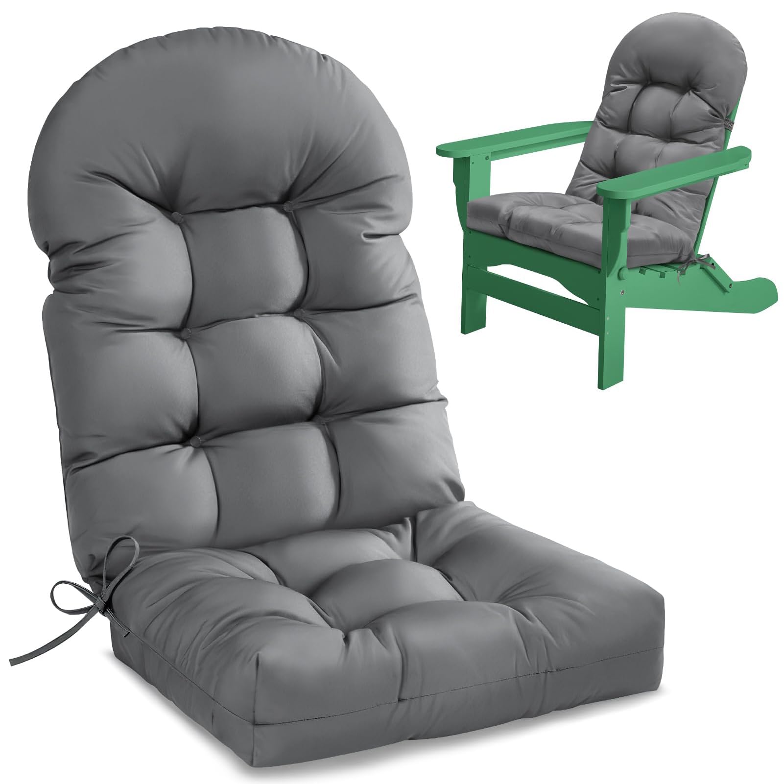 Coussin de chaise Adirondack gris imperméable : finissez-en avec les assises de jardin mouillées