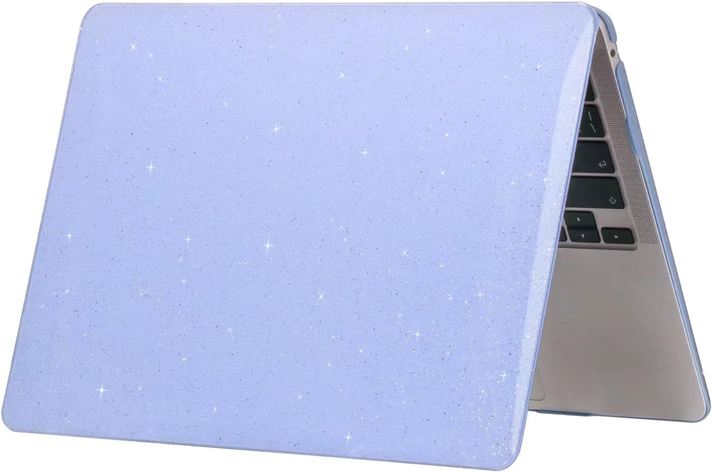 Laptop Hard Shell Case Compatible with New MacBook Air 13 inch with Retina Display & Touch ID 2020 2019 2018 Release Model A1932 A2179 A2337 M1, Plastic Glitter Hard Shell Case Cover, Blue Sparkly