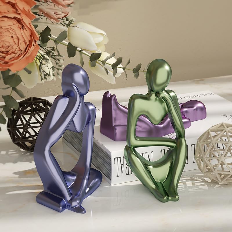 Youery 3 Pièces Moule à Bougies En Silicone Motif Penseur Abstrait 3D - Kit Pour Fabrication De Bougies, Savons Et Artisanat Créatif
