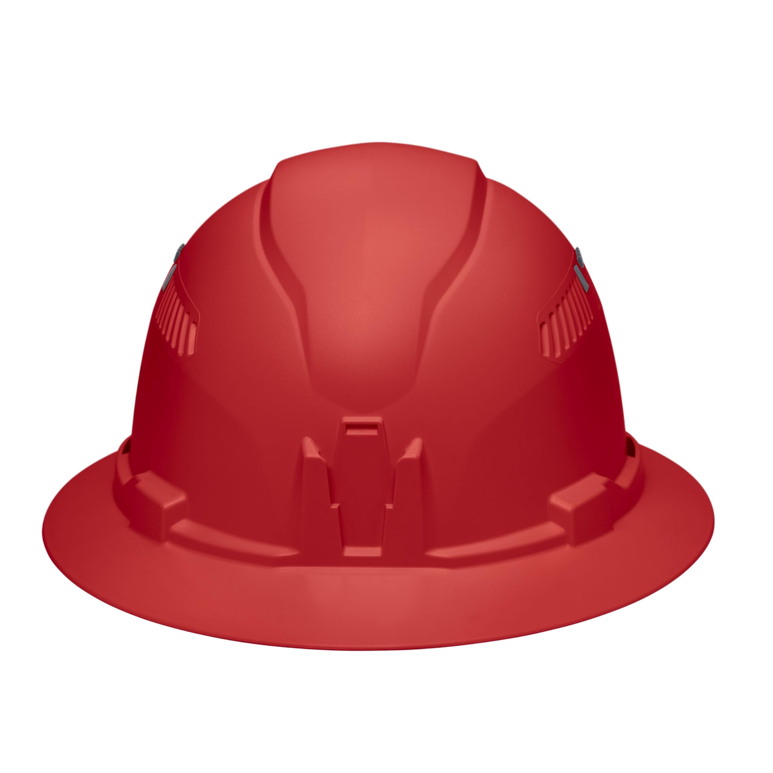 Klein Tools 60921 Casco duro, ventilado, estilo de ala completa, acolchado, banda de sudor resistente al olor, color rojo