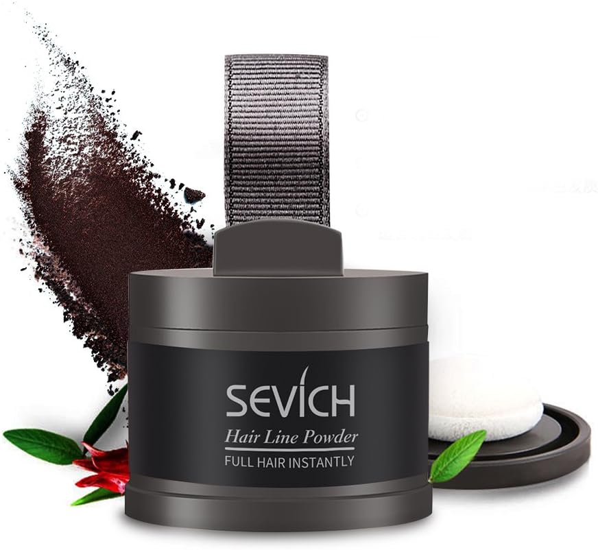 Brrnoo(Black) - Hair Line Powder Hairline Shadow Cover Up Powder Fill in Thinning Hair Beauty Cosmetics(Black)