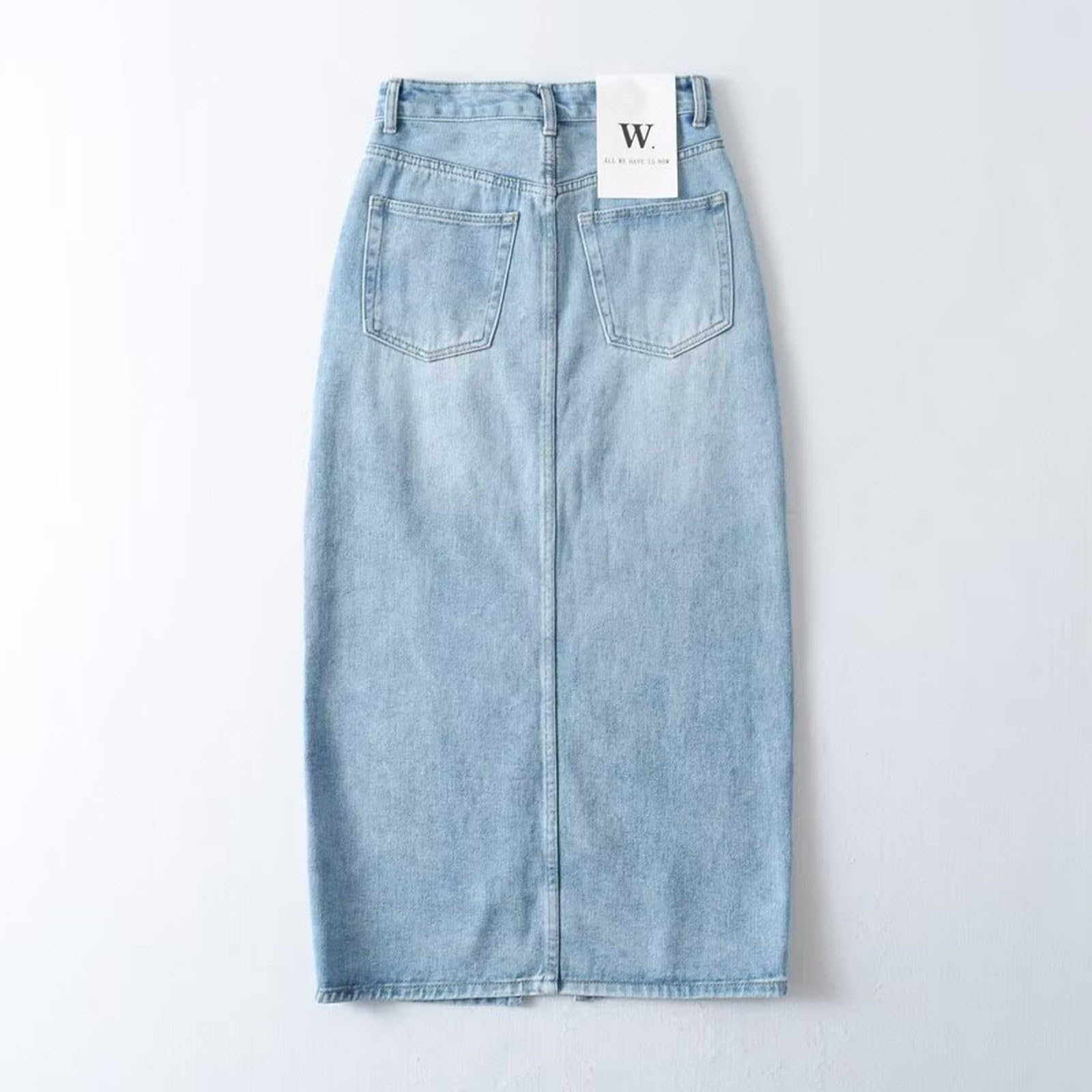 Falda Larga Mujer Verano, Faldas Mujer Verano Lunares, Largas Mezclilla Vaqueras con Dobladillo Alto Y Abertura Estilo Western Ropa Calle Faldas Skirt Falda Lunares Falda Vaquera Minifalda
