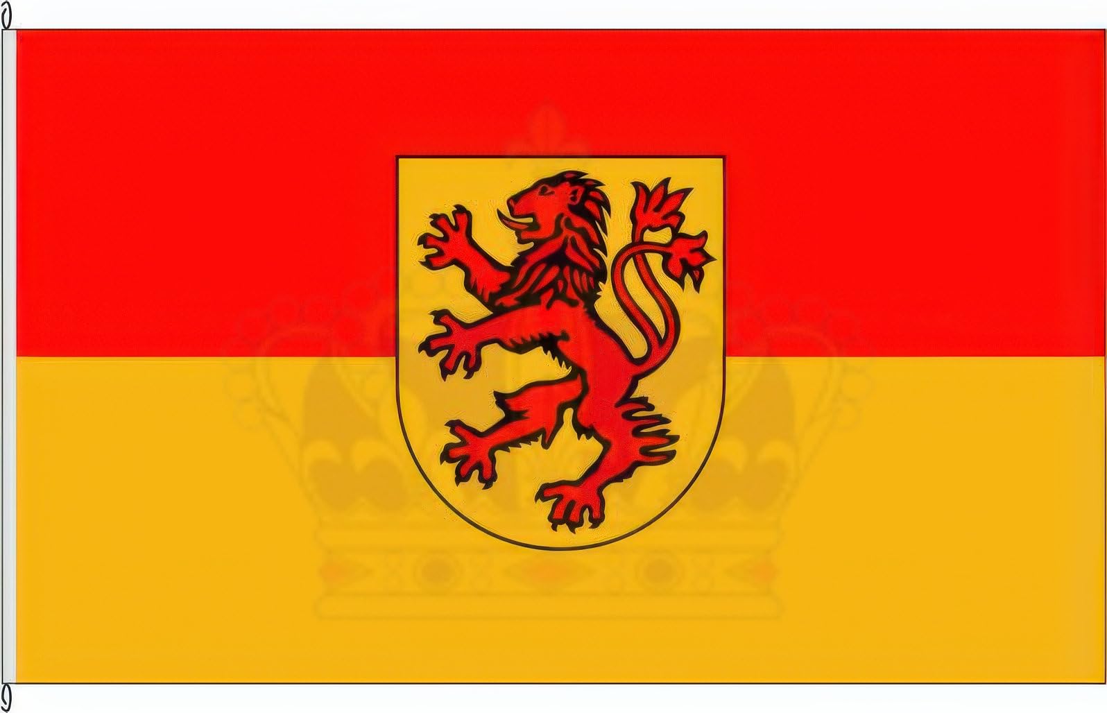 Zertifizierte Flagge Fahne Lünen - UN 120 x 200cm - Hissflagge doppelt gesäumt mit Karabinerhaken aus deutscher Flaggen-Manufaktur