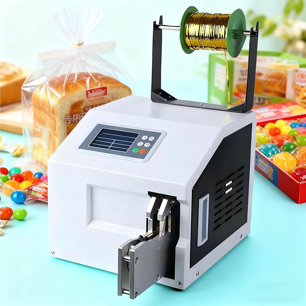 asdchZen Semi-Automatic Wire Twisting & Bag Sealing Machine, Electric Strapping Tool For 5-30Mm Diameter Binding (Typea)