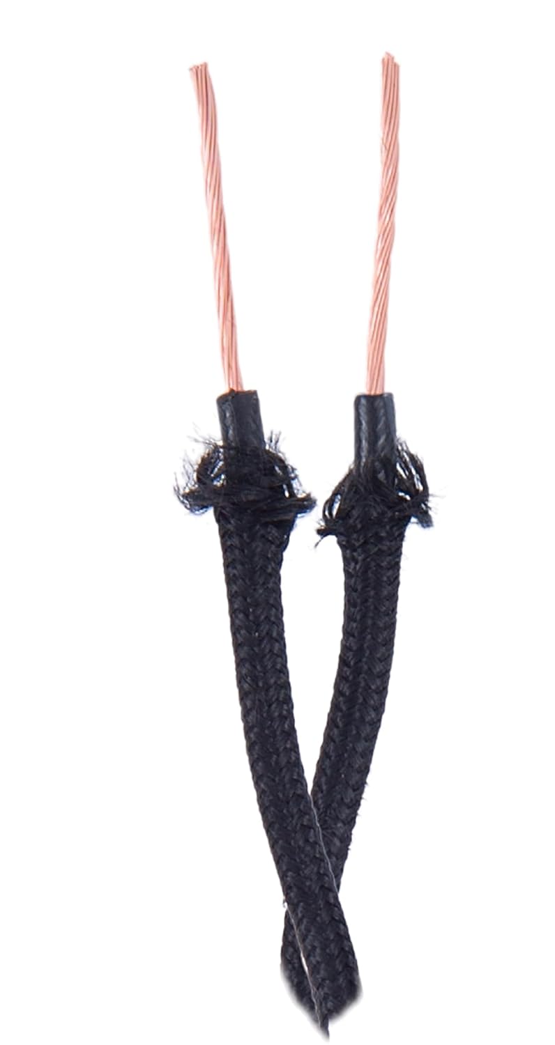 B&P Lamp® 12 Feet Long, Rayon/Nylon Covered Twisted Two Wire Lamp Cord, Black