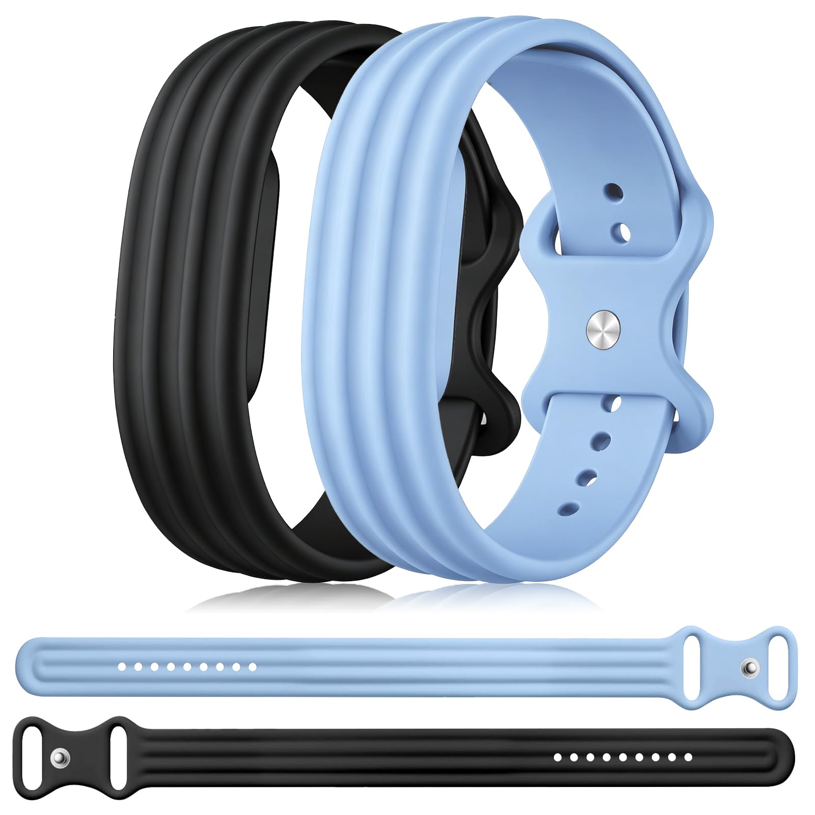Silicone Sport Band Compatible with Google Fitbits Air Bands -Breathable Waterproof Repla…