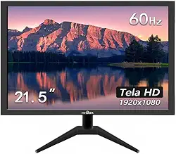 mnBox Monitor 21.5 Polegadas HD - Monitor para PC com 178° de Visão, 5ms, 60Hz, HDMI/VGA, Proteção Contra Luz Azul e Contraste 1000:1