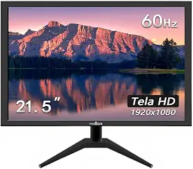 mnBox Monitor 21.5 Polegadas HD - Monitor para PC com 178° de Visão, 5ms, 60Hz, HDMI/VGA, Proteção Contra Luz Azul e Contraste 1000:1