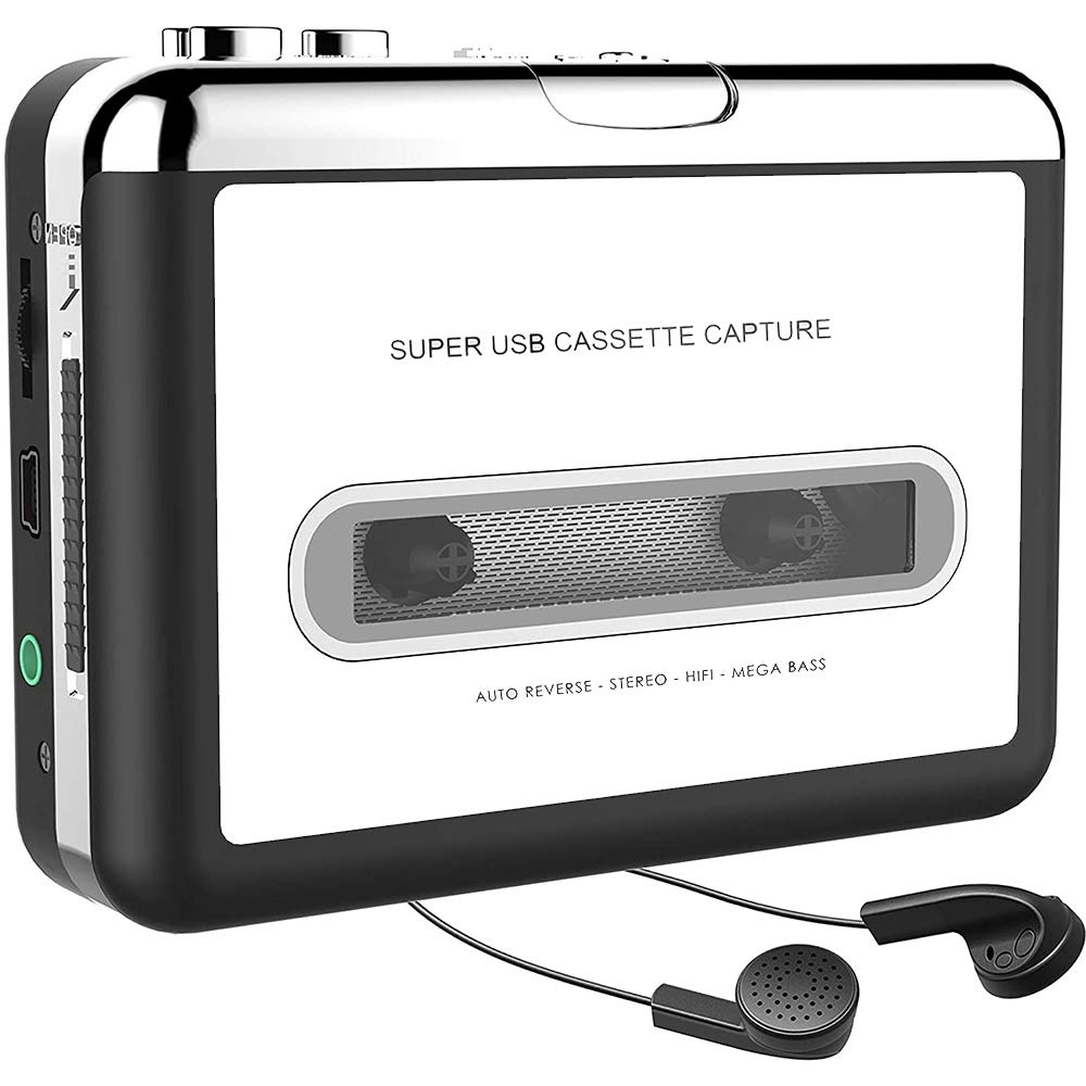RUHZA Cassette Tape, USB Converter Player, Cassette Tape Digitization, MP3 Converter, Automatically Splits MP3 Songs! USB Memory Storage! No PC Required!!!!-image-27