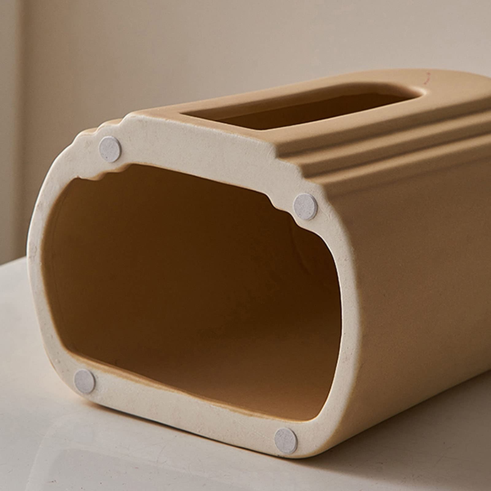 Portafazzoletti Multifunzionale Scatola di tessuto in ceramica Moderna semplice for la casa Soggiorno Tavolo da pranzo Tavolo da tè Scatola di immagazzinaggio con cassetto di carta decorativo Organizz