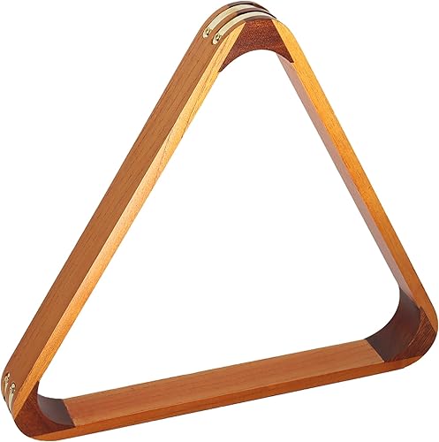 Miniatura 11 de GSE Games & Sports Expert Triángulo de Billar de Madera Maciza para 8 Bolas / Rombo para 9 Bolas, Porta Bolas de Billar para Bolas de Billar de