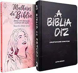 Kit Bíblia de Estudo Diz NAA Giz + Mulheres da Bíblia