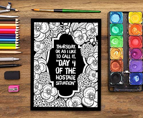 Teacher Life: a Snarky Chalkboard Colouring Book