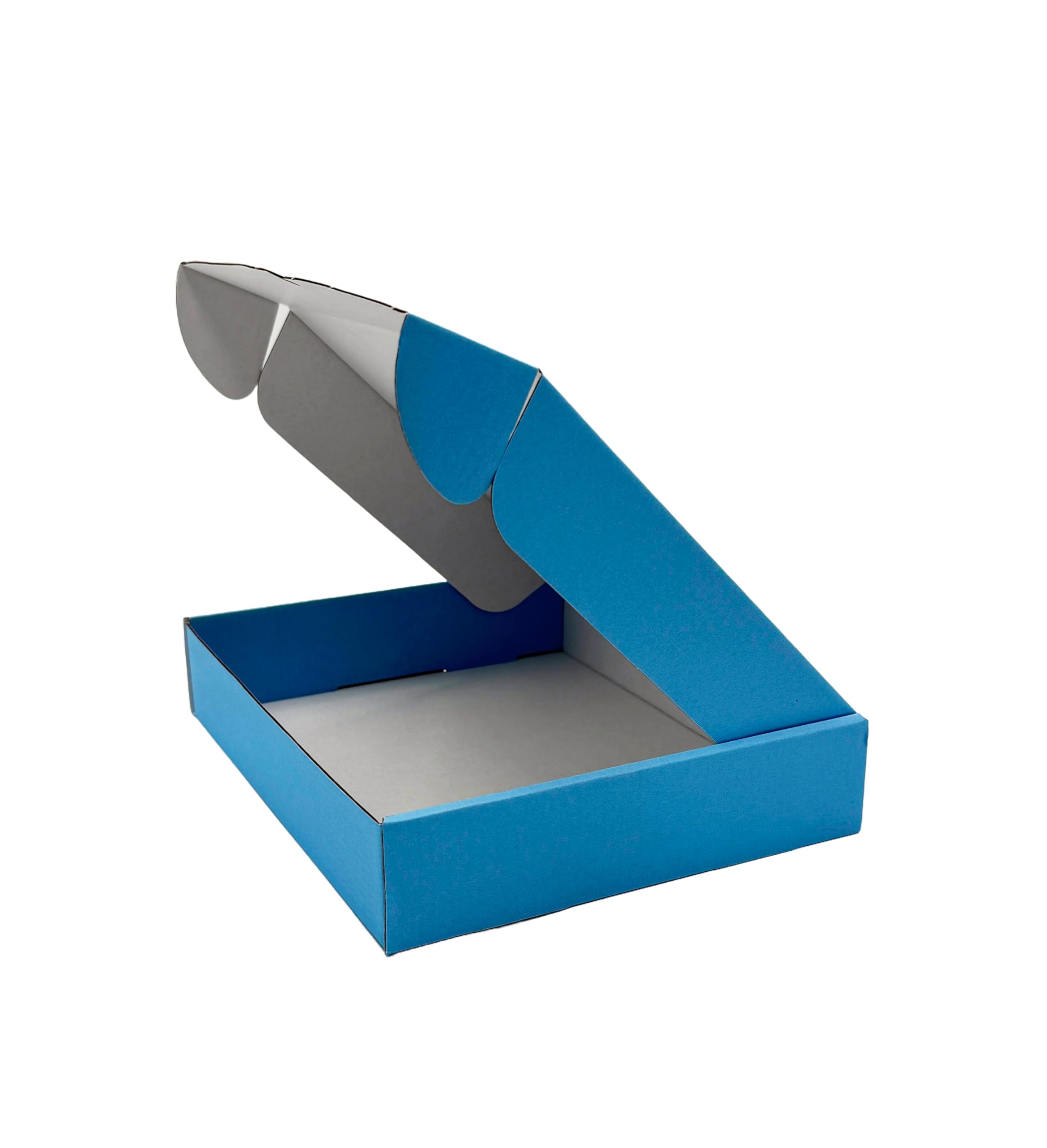 iDEALS UK PACKAGING LTD Gift box Cardboard Folding Lid Postal Boxes for generic use, gift boxes for presents 236 x 196 x 47mm (9.3'' x 7.7'' x 1.9'') Small Parcel - Pack of 10 (Blue)