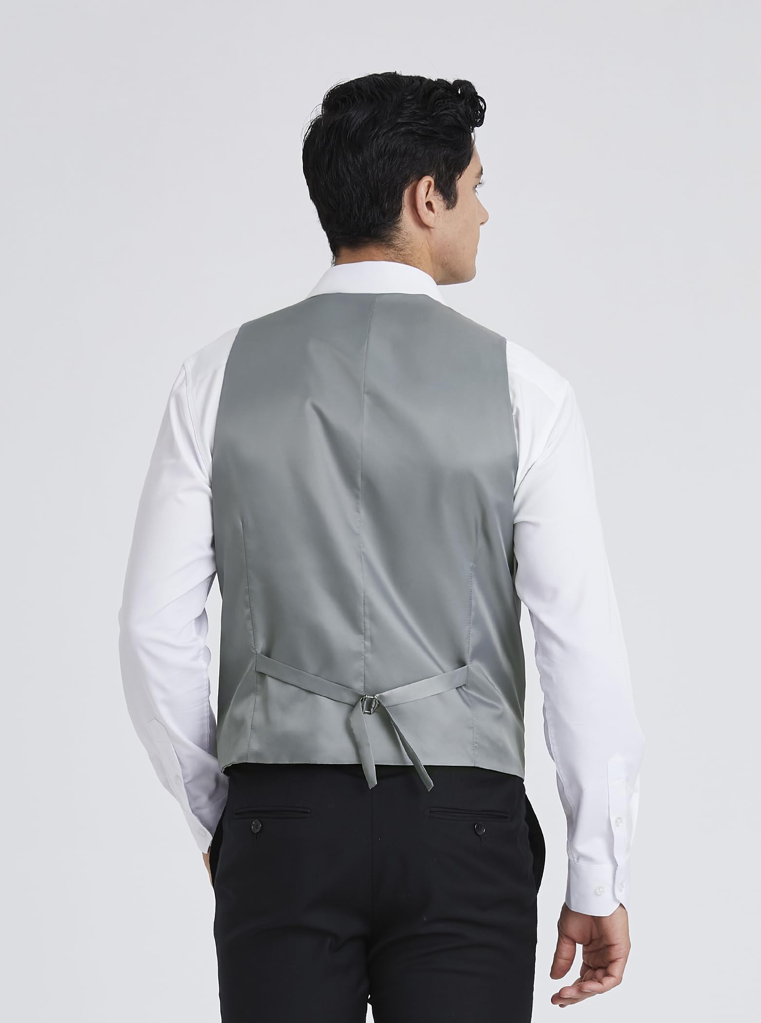 Enlision Gilet da Uomo a Doppio Petto Con Scollo a V Gilet da Abito Casual e Formale da Uomo