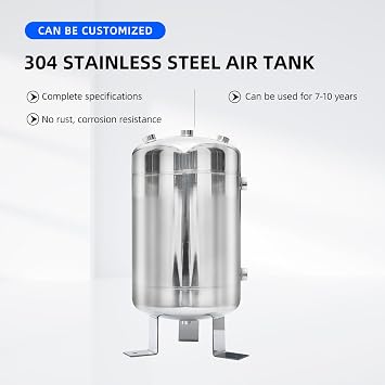 5 Gallon Mini Small Air Tank 304 Stainless Steel Air Tanks Portable Air Compressor Tank Air Storage