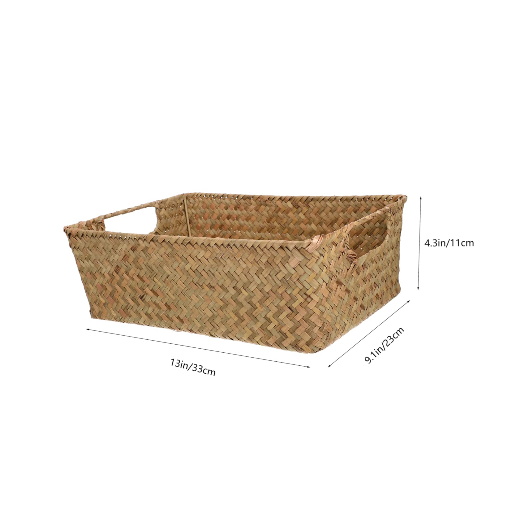 Natural Woven Bread Basket for Organizing Mat Grass Storage Container for Sundries Food Display and Home Decor