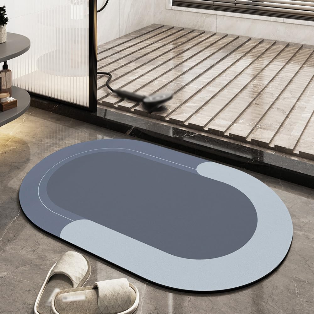 Alfombrilla De Diatomita Para Baño 40x30 Cm – Absorbe Rápido, Antihumedad Y Antiolores – Gris Claro