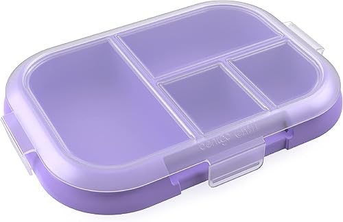 Bentgo Bandeja fría para niños con cubierta transparente, reutilizable, sin BPA, contenedor de preparación de comidas de 4 compartimentos con