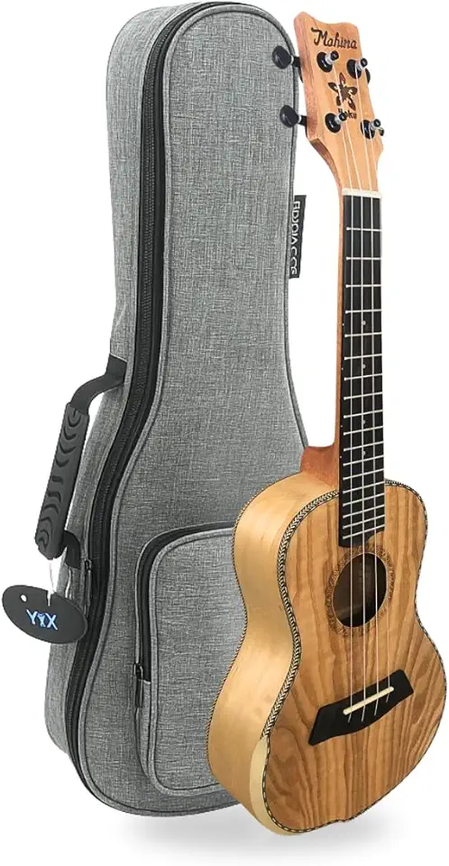 Kit Ukulele Concert Acústico 23k Mahina Hoku Profissional com Bag de Luxo Acolchoada