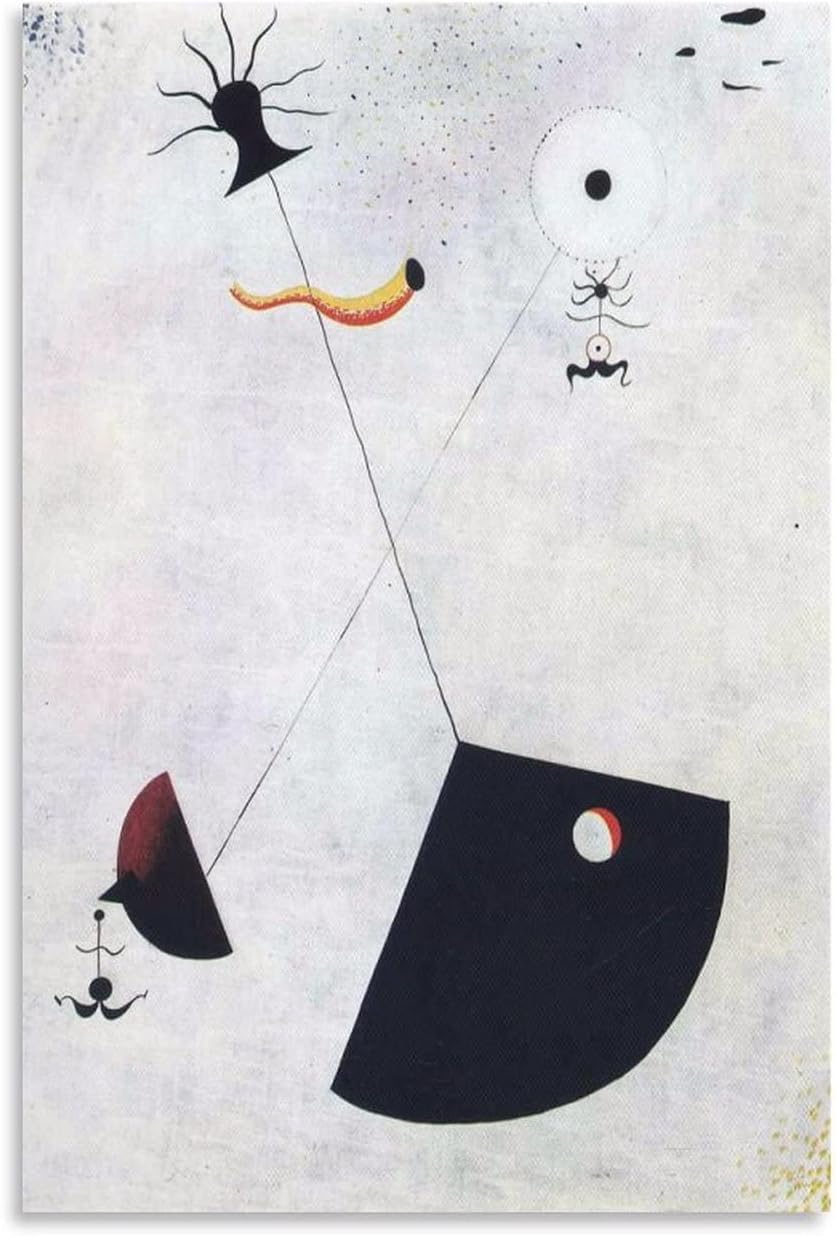 Matvsd Kohecs Maternity by Joan Miro Poster Abstract Wall Art Joan Miro Prints Moden Canvas Picture Surrealism Painting for Home Wall Decor 30x45cmx1 Frameless
