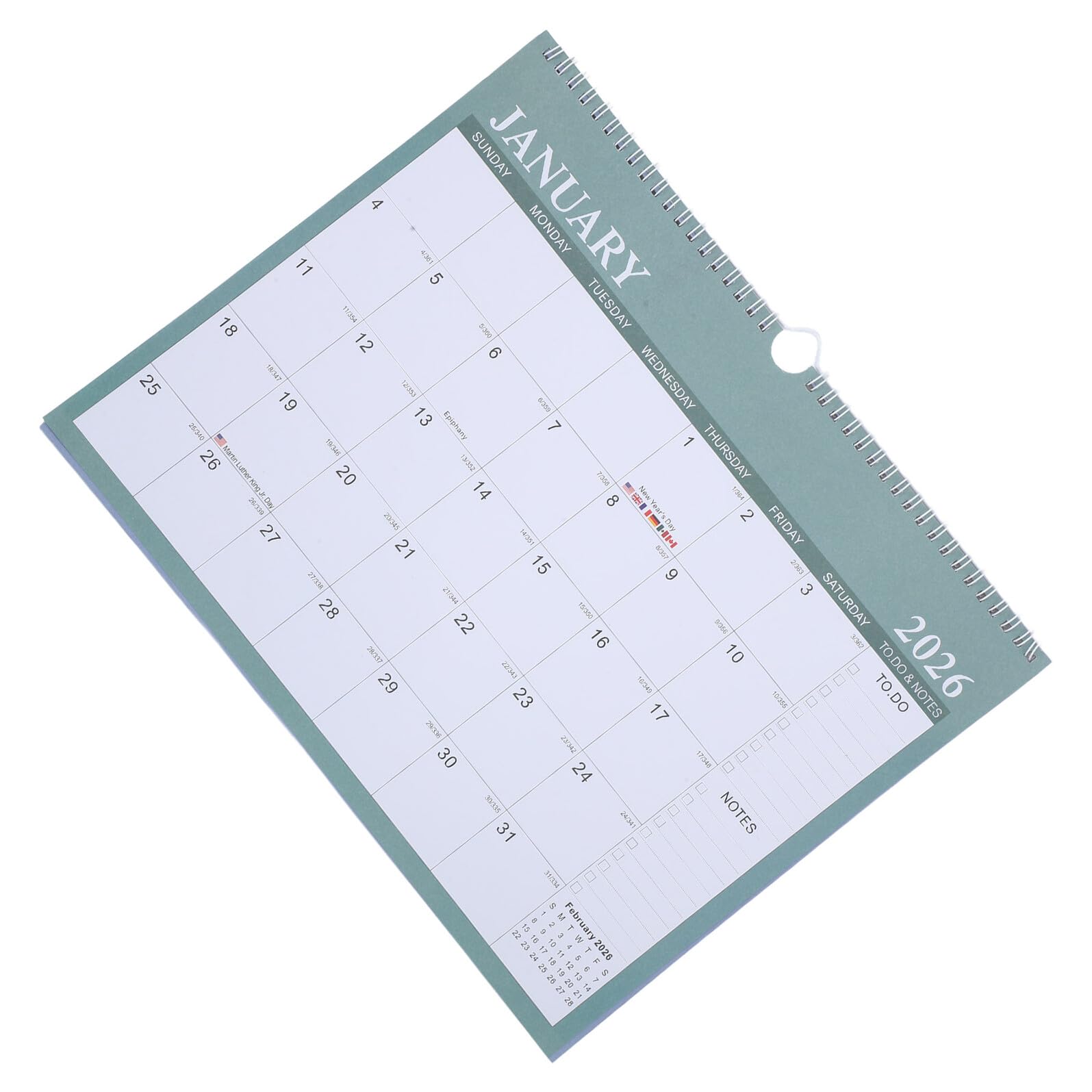 Gatuida Großer Monatswandkalender Monate Wandplaner mit Internationalen Feiertagen Eleganter Querformat Kalender für Büro Schule Home Office Organizer