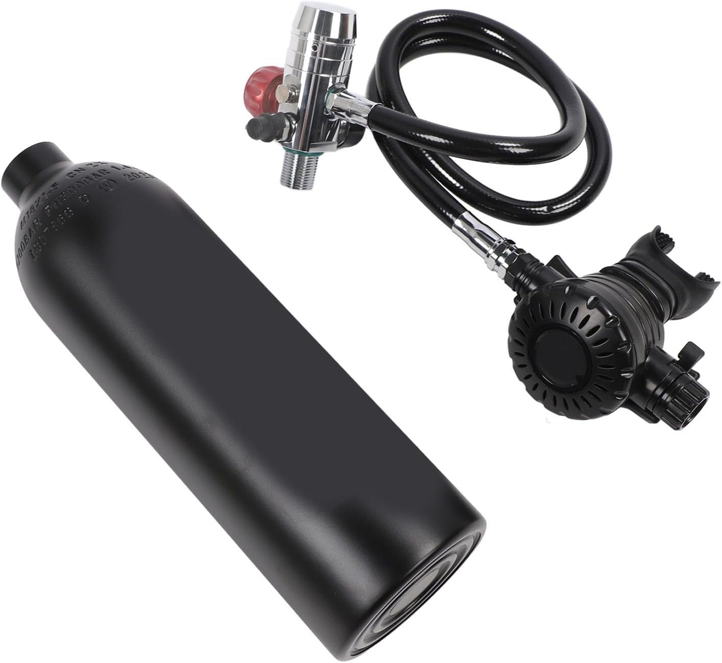 Amazon.co.jp 小型スキューバタンクキット、ミニスキューバタンク酸素ボンベ防爆1L防錆漏れ防止屋外用 (黒) Sports