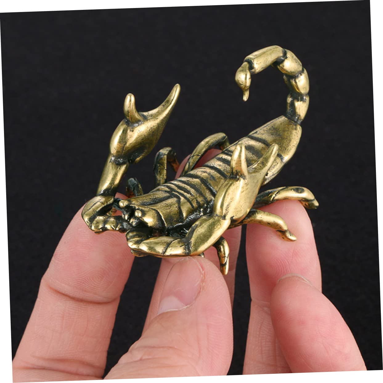 Ciieeo Stiftablage Walnuss 4 Stück Stift Ruhen Desktop- -Dekoration Armaturenbrett Dekorationen Feng-Shui-Statue Mini- Bürogeschenk Bürodeko Stifthalter Aus Messing Handwerk Aus Messing Golden