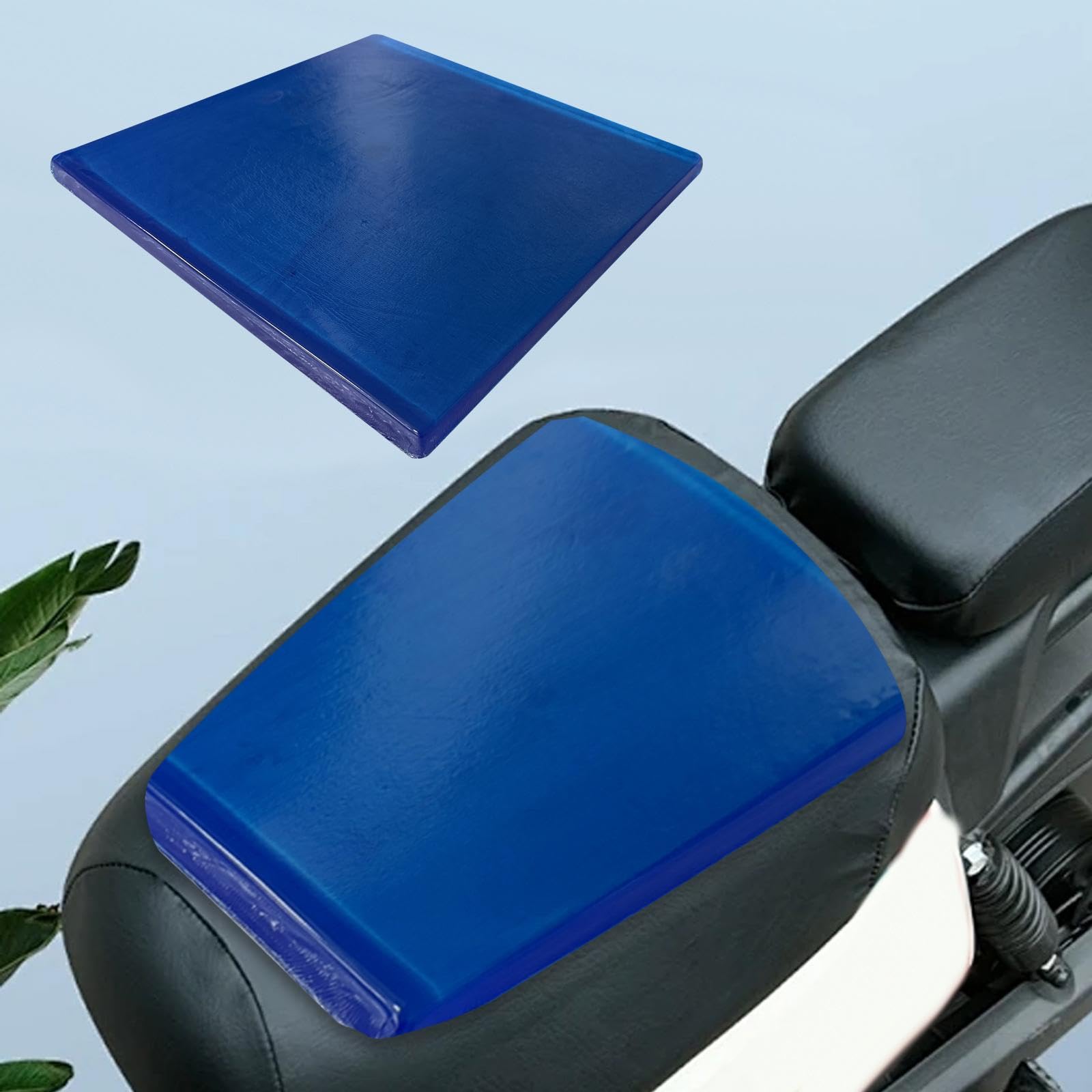 Motorrad Sitzkissen Gel Motorrad Sitzpolster Stoßdämpfung Sitzauflage Weiches DIY Sattelkissen Komfortabel für Lange Fahrten für Motorräder Autos Stüh, 35x35x2cm