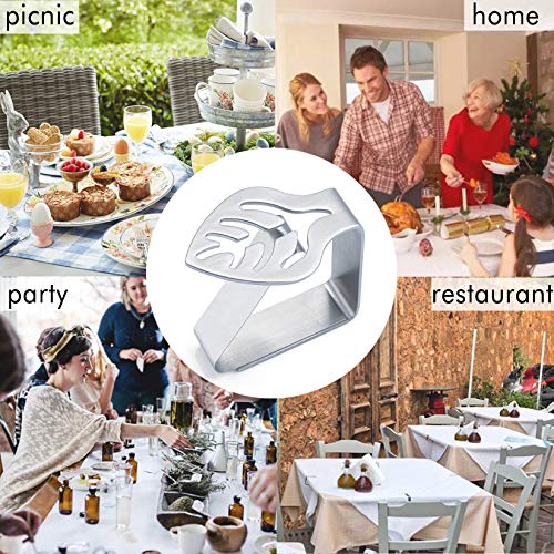 Alinwu Tablecloth Clips For Outdoor Dining Table 8 Pcs Picnic Tables Clips Thickened Strong Stainless Steel,Table Cloth Clips Holders Ideal For Outdoor And Indoor,Home,Kitchen,Restaurant,Party(Leaf) #TOP5