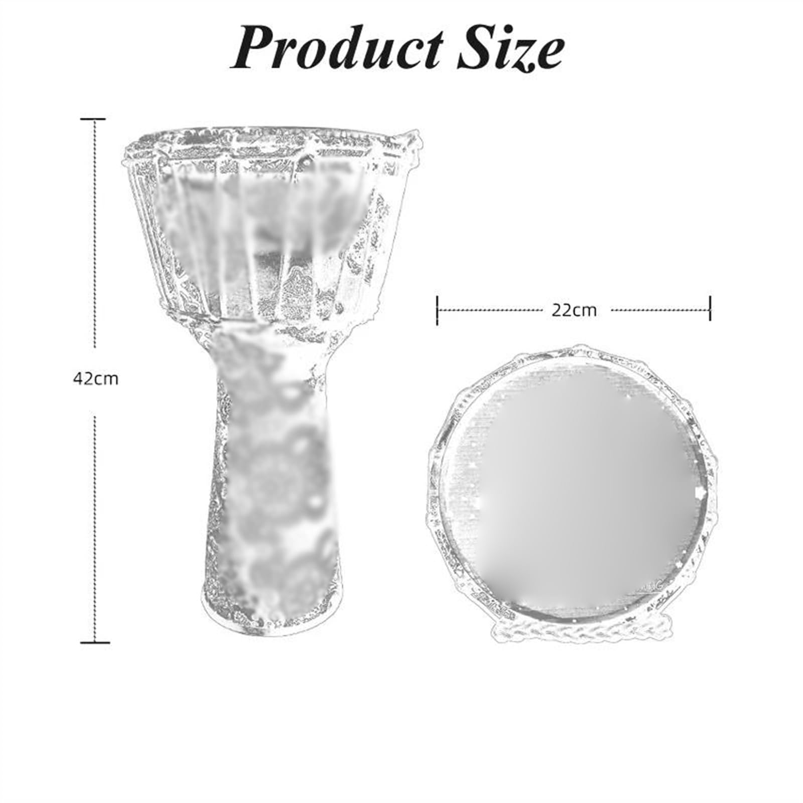 8,5-calowy Bęben Zachodnioafrykański Bęben Djembe Dla Początkujących Małych Instrumentów Perkusyjnych Afrykański Bęben Instrument (Color : A)